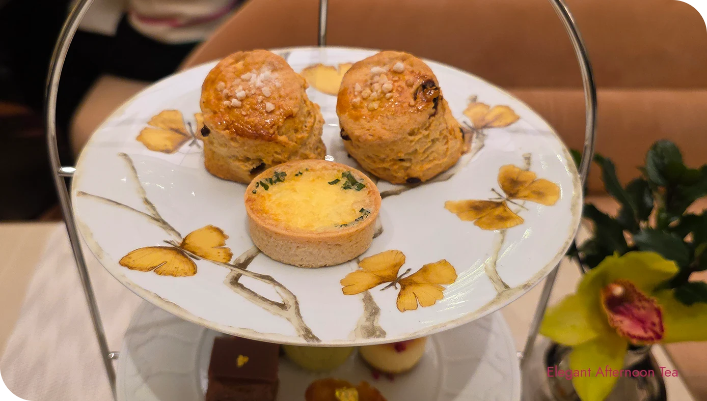 Traditional and raisin scones served as part of afternoon tea at The St. Regis New York