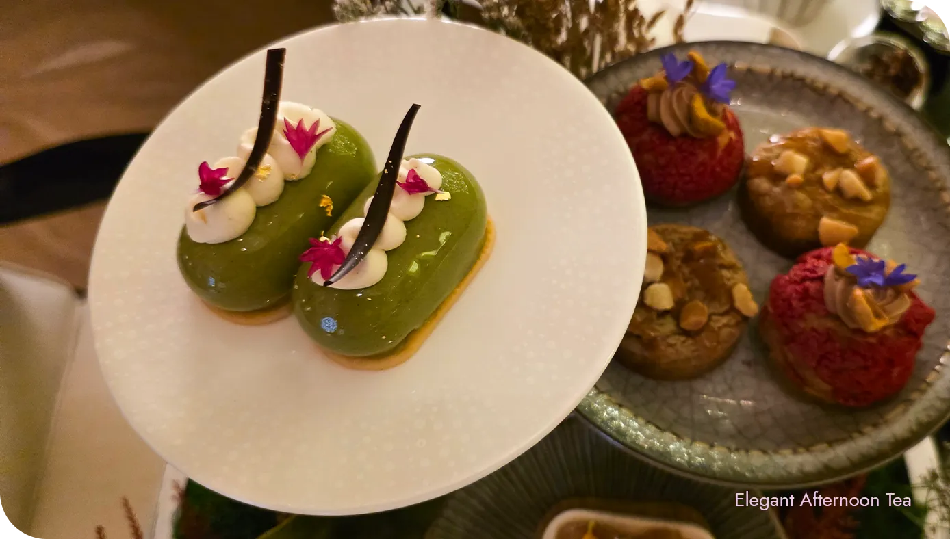 Matcha Yuzu Cake served at the Yoshoku Afternoon Tea at Waldorf Astoria New York