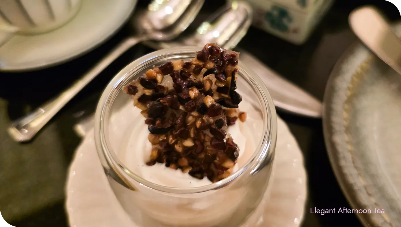 Soba Cha Maple Verrine served during the Yoshoku Afternoon Tea at Waldorf Astoria New York